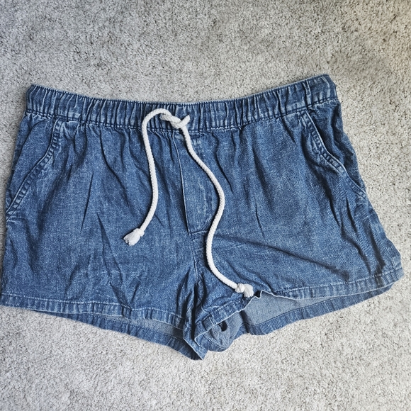 Aerie Drawstring Jean Shorts - Picture 1 of 1